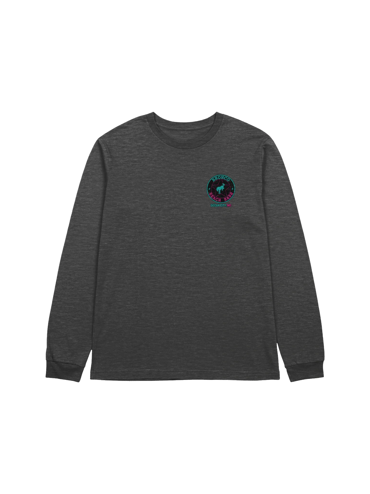 2025 Bronco Beach Bash Ocean City / Destination Bigfoot Bronco Collab Long Sleeve Bella+Canvas Supersoft T-Shirt (Multiple Colors Available) product image (1)