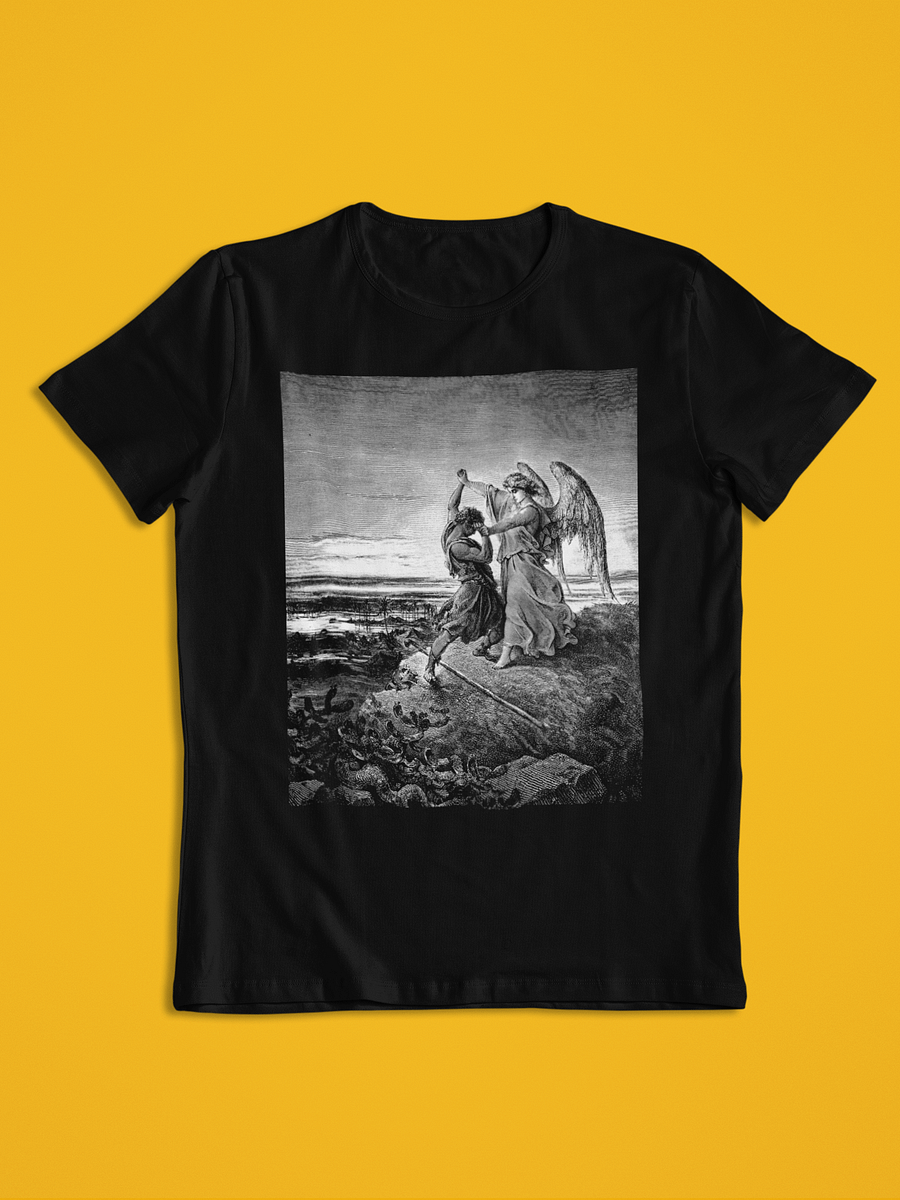 Jacob Wrestling with the Angel Gustave Dore Bible Illustration Unisex T-Shirt product image (1)