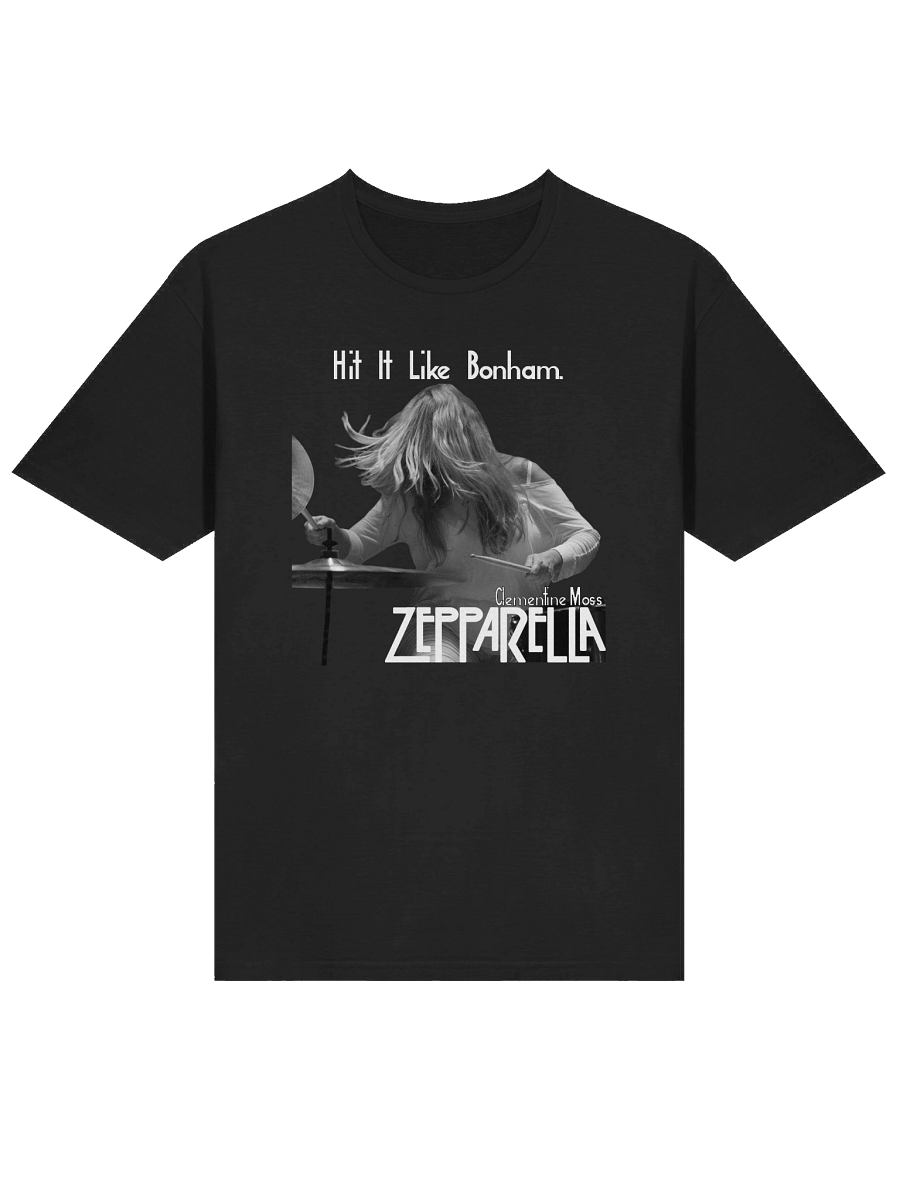 Hit It Like Bonham - Clementine Moss - Tee Black and White Design product image (3)