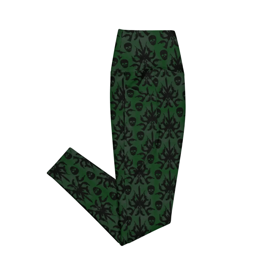 Gothic 2A High Waist Pocket Leggings - Green product image (2)