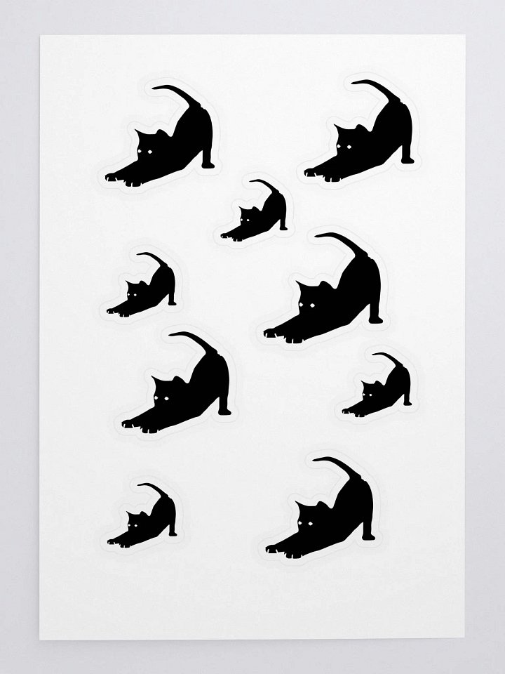 Stretching Cat Sticker Sheet product image (1)