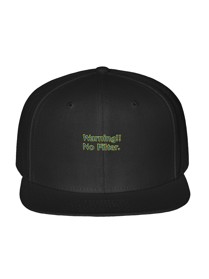 Warning No Filter Snapback Hat product image (3)