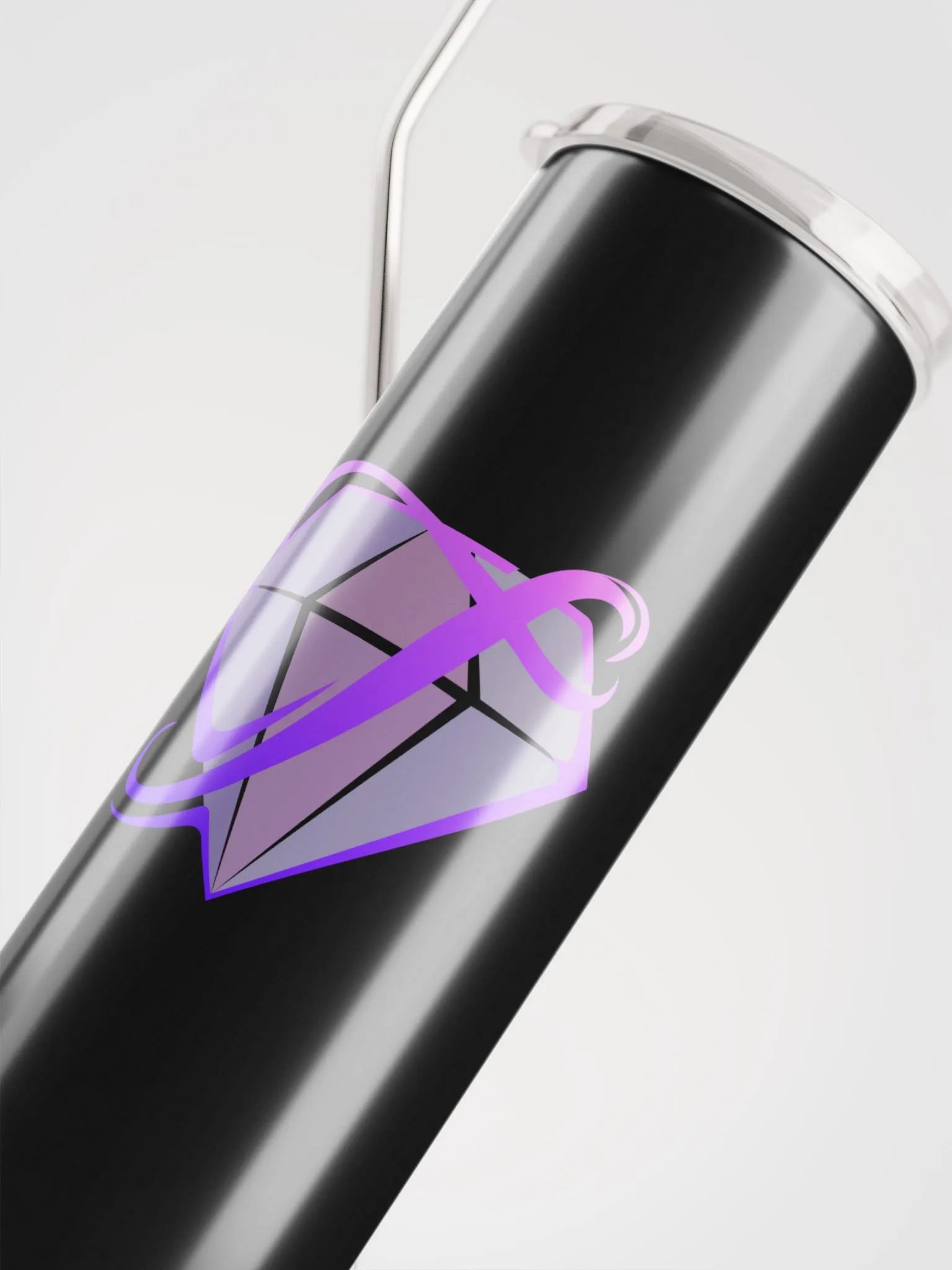 Matte pink logo stainless steel tumbler product image (5)