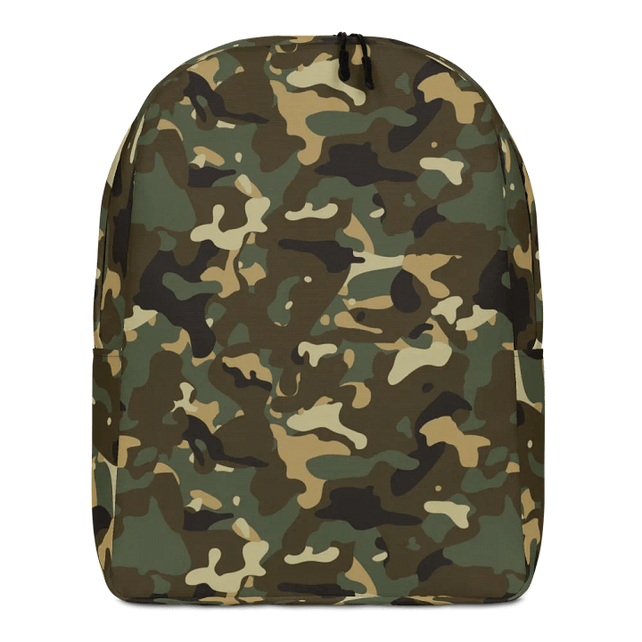 Military Green Camouflage All-Over Print Minimalist Backpack product image (1)