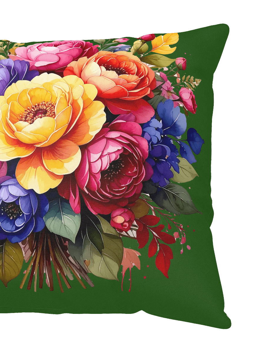 Columbia Road Market Floral All-Over Print Pillow (Green) product image (3)