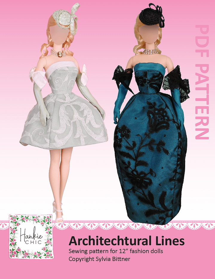 Architectural Lines sewing pattern for 12" fashion dolls product image (1)