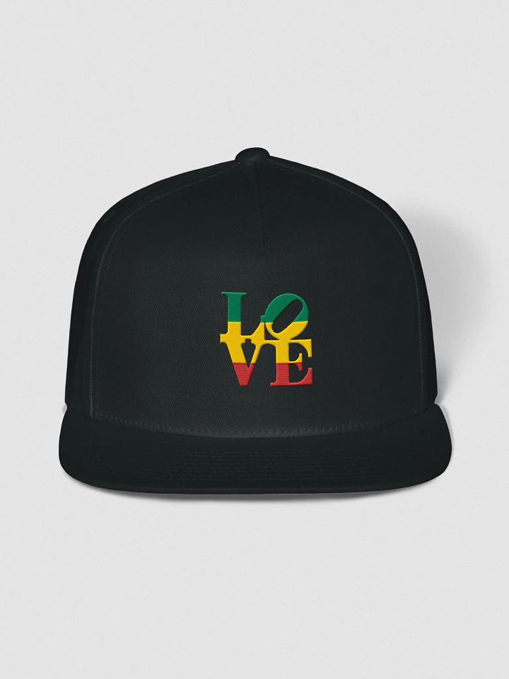 Rasta Love Cotton Twill Flat Bill Cap product image (1)