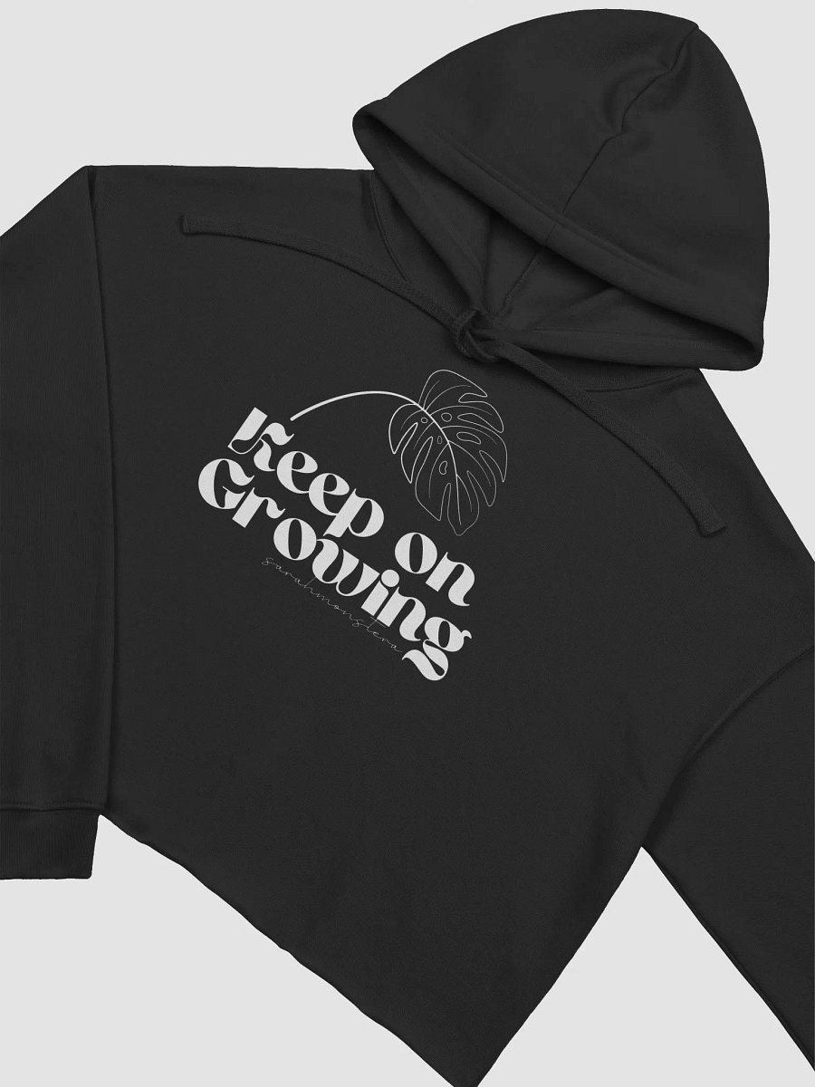 Keep on Growing Cropped Hoodie White Logo product image (6)
