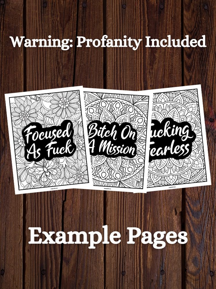 Kinda Sweet, Kinda Savage Adult Coloring Book | Profanity + Motivational Quotes product image (4)