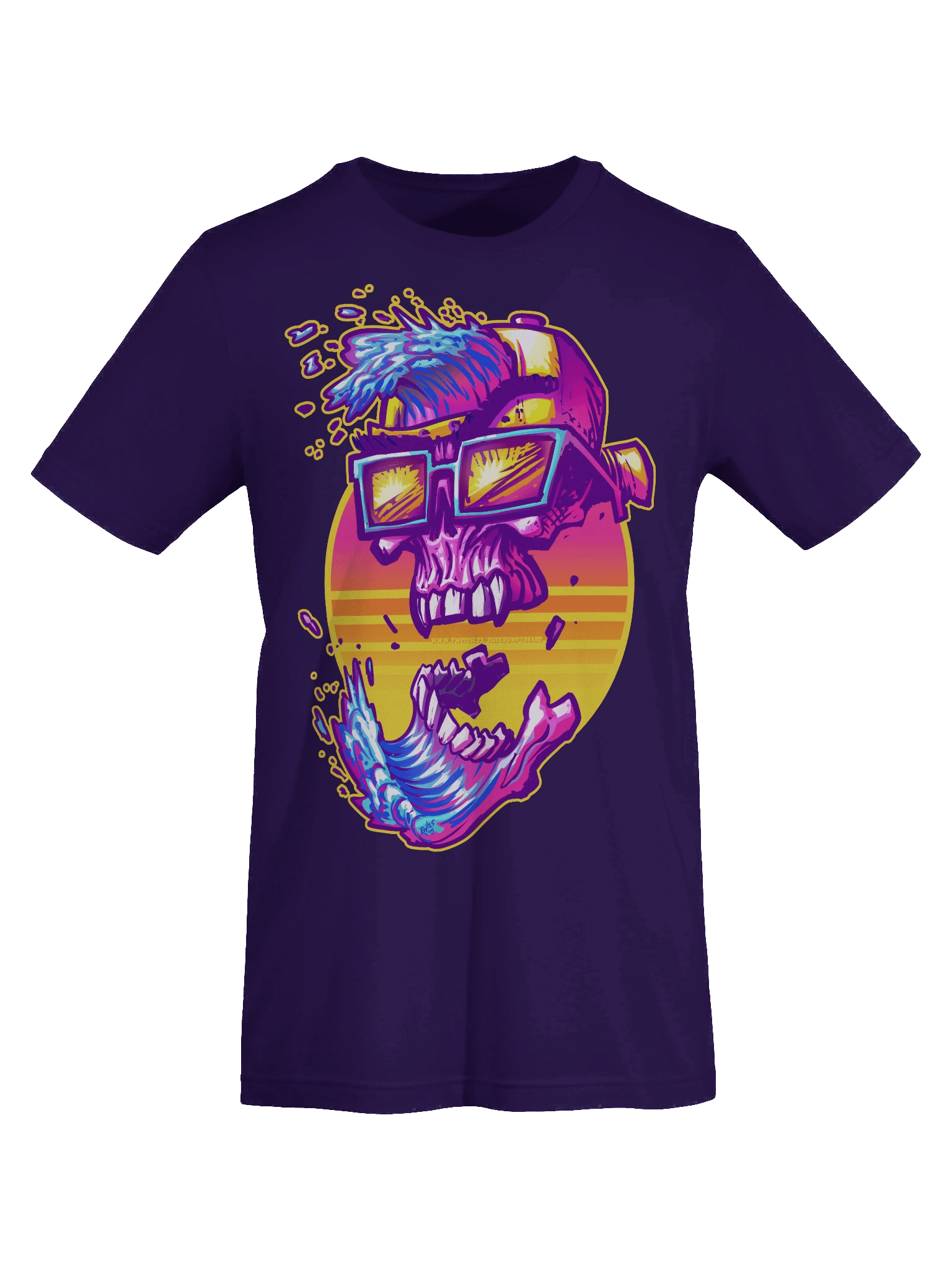 GrumpyBeard WaveSkull - T-Shirt - Unisex sizing product image (4)