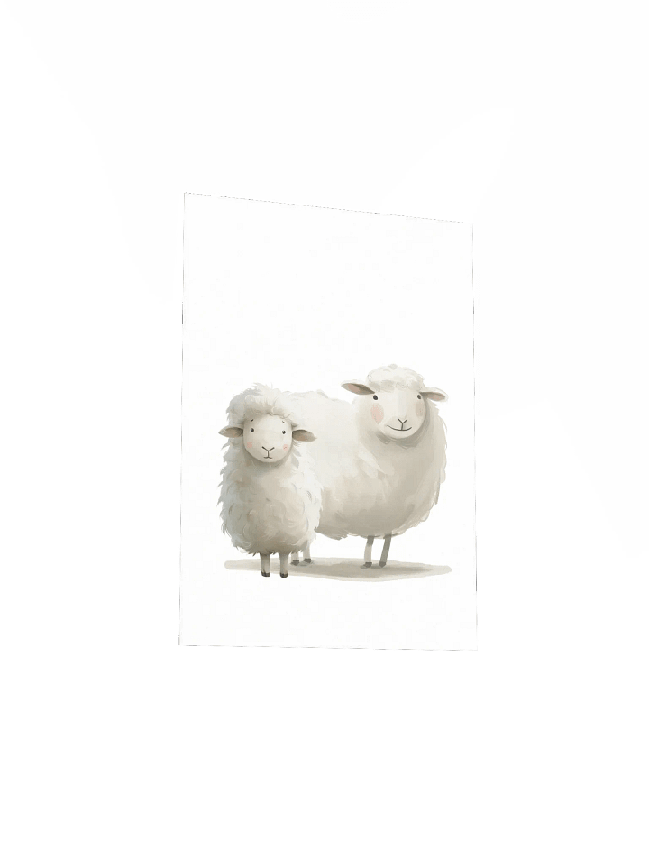 Two Cute Fluffy Sheep Nursery Print product image (2)