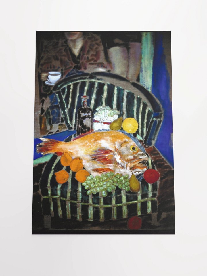 Still Life on Striped Chair (1988) print product image (1)