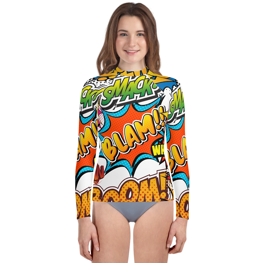 Dynamic Comic Action All-Over Print Youth Rash Guard product image (25)