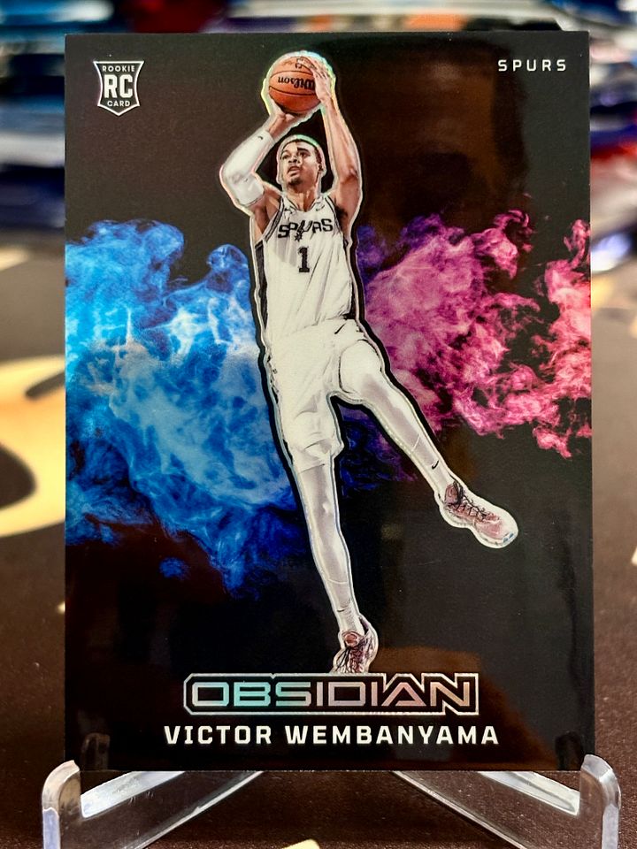 2023-24 Panini Obsidian Victor Wembanyama BLACK Colorblast SSP Case Hit product image (1)