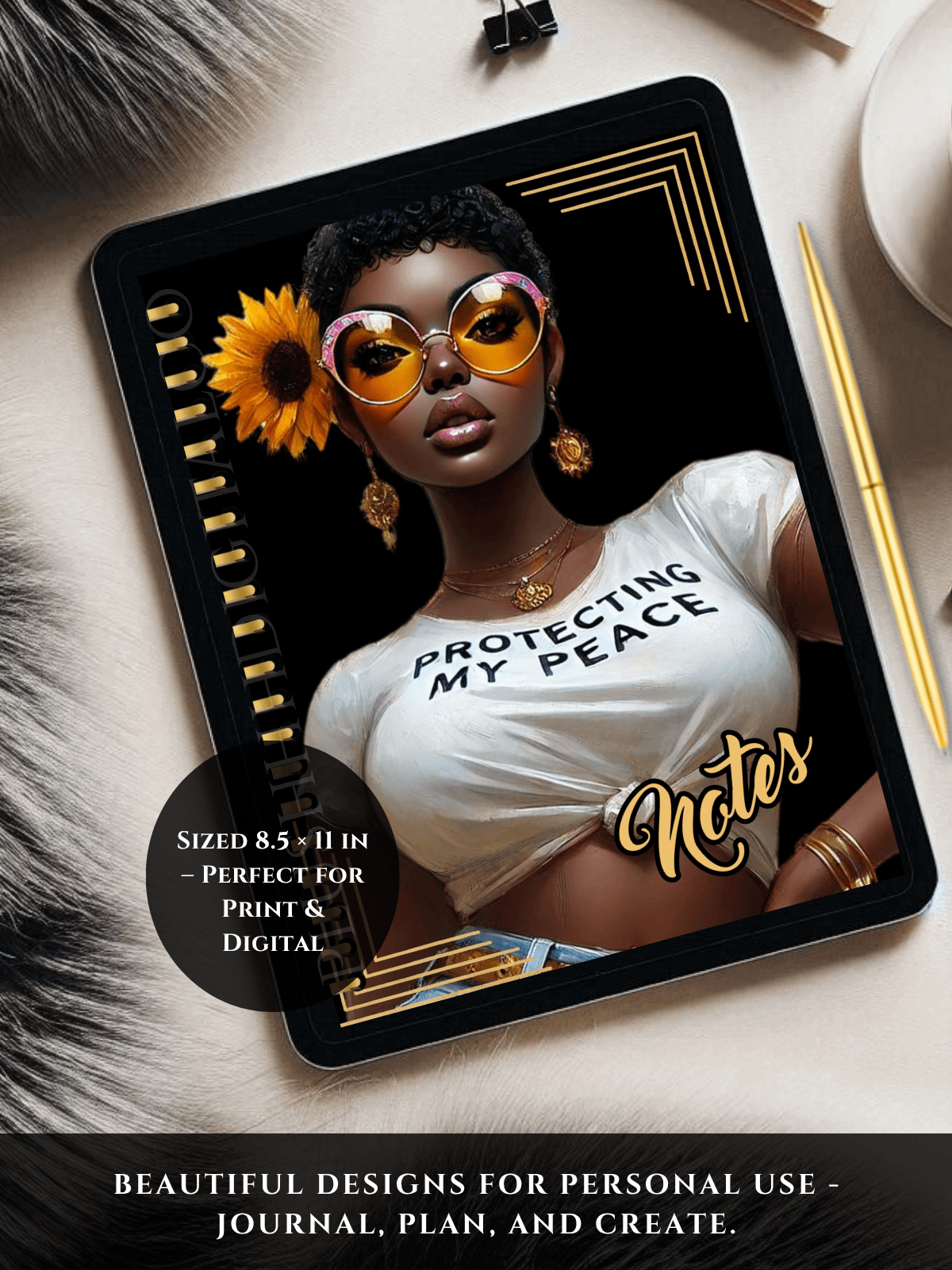 PROTECTING MY PEACE NOTES - Digital Notebook product image (1)