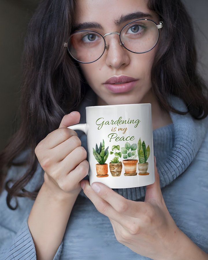 Gardening is My Peace Coffee Mug (White) product image (1)