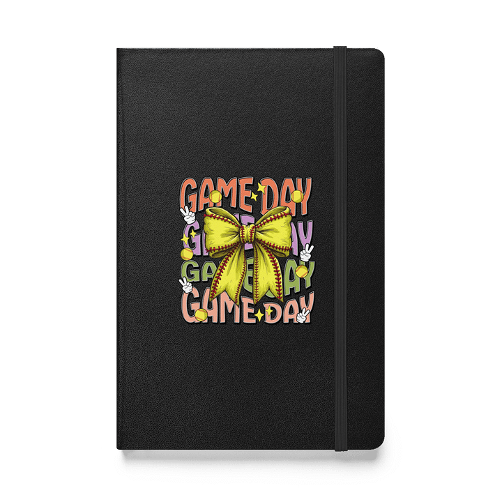 Game Day Bow Softball Hardcover Notebook product image (1)