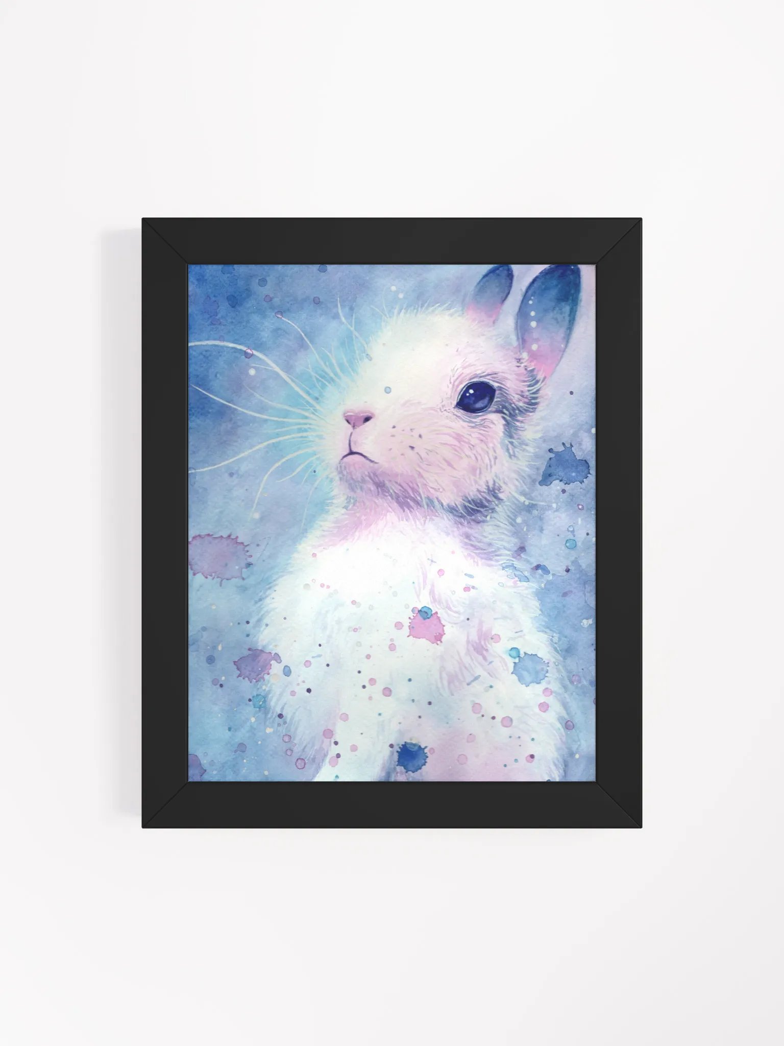 Vibrant Bunny Watercolor Framed Poster product image (13)