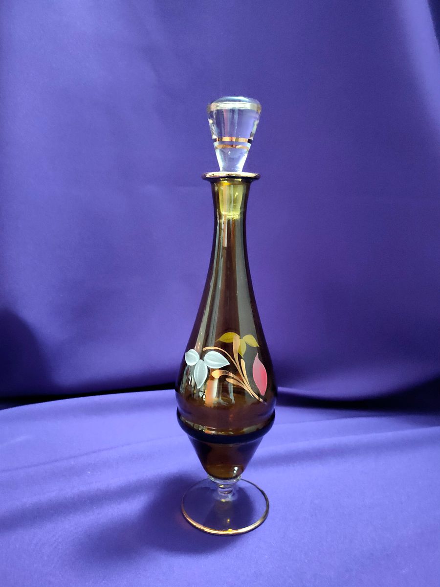 Garrafa Pintada à Mão – Arte Floral Portuguesa dos Anos 80 | Peça Única de Decoração product image (10)