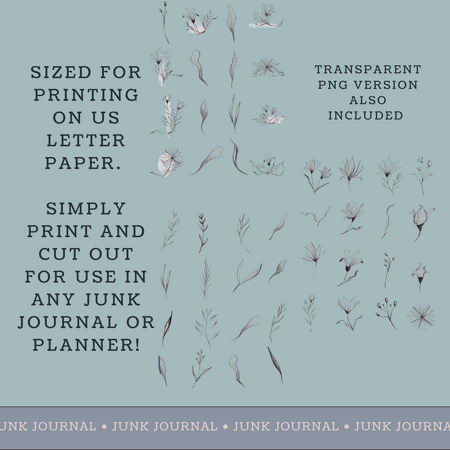 Smoky Florals - Printable Fussy Cuts product image (3)