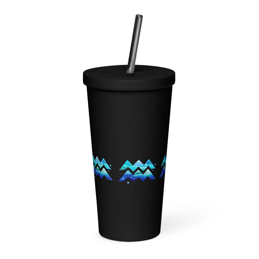Aquarius Ocean Symbol on Black Tumbler product image (4)