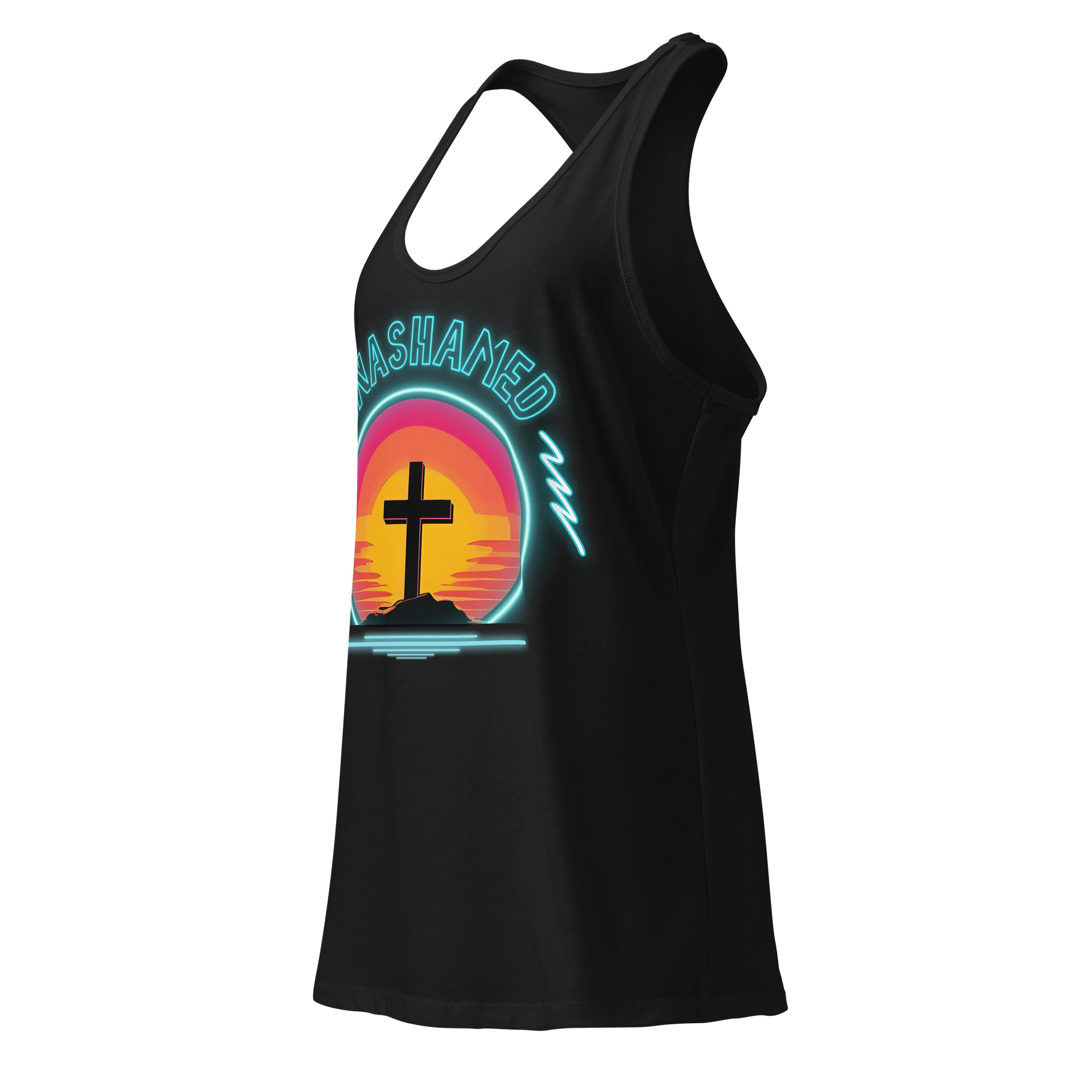 Unashamed Neon Cross Women Tank Top - Next Level Racerback fit product image (5)