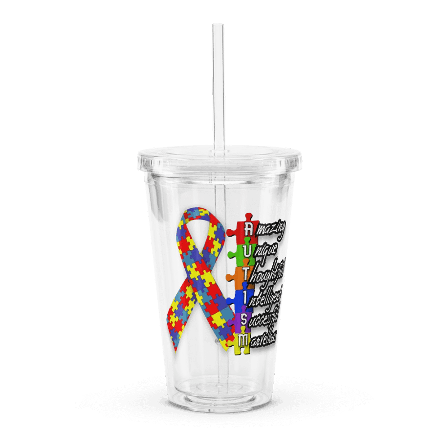 Autism Awareness - Double Wall Clear Plastic Tumbler product image (1)