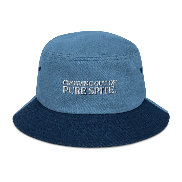 GROWING OUT OF PURE SPITE denim bucket hat product image (8)