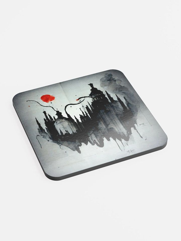 Gothic Cityscape Cork Coaster product image (2)