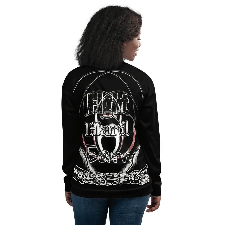 Fight Hard Earn Respect - Black - Bomber Jacket product image (12)