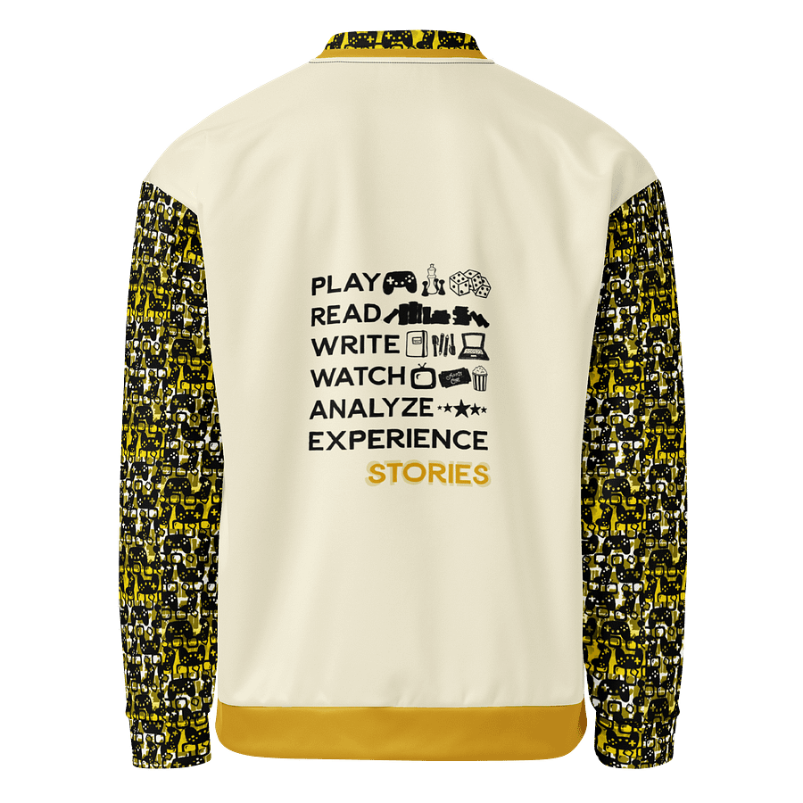 Experience Stories Unisex Bomber Jacket (Gold, Yellow, and Black) product image (4)