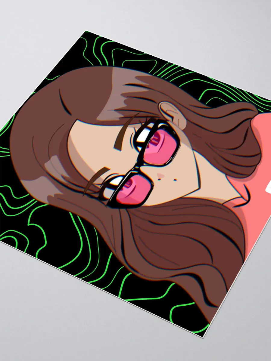 Anime Shades Sticker (Lime) product image (3)