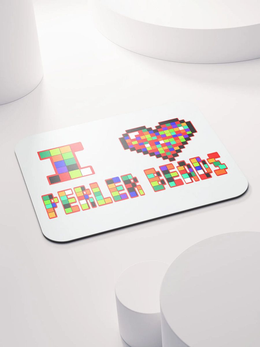 I Heart Perler Beads Mouse Pad product image (4)