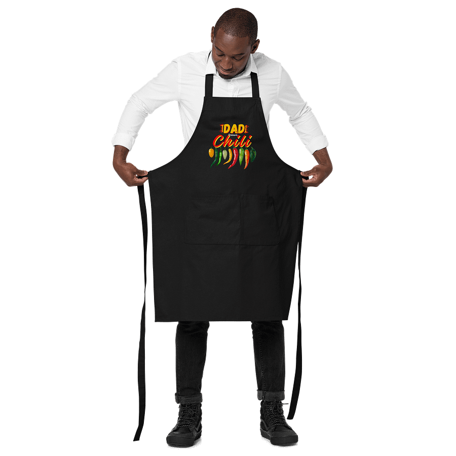 Spicy Dad Chili Organic Cotton Apron for dads sons friends chefs product image (2)