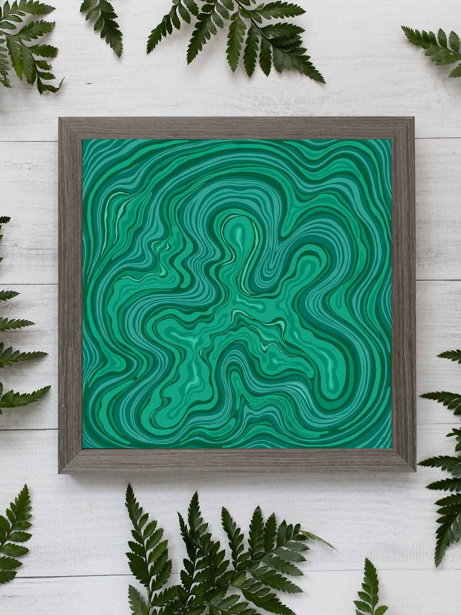 Verdant Swirls Canvas Art - Stone No. 7 product image (111)