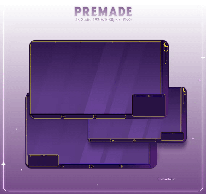 Tarot Card Stream Overlay Pack, Cosy Tarot Overlay Pack, Witch Stream Overlay Pack, Witch Animated Overlay Pack, Starting Soon, Offline, Brb product image (2)