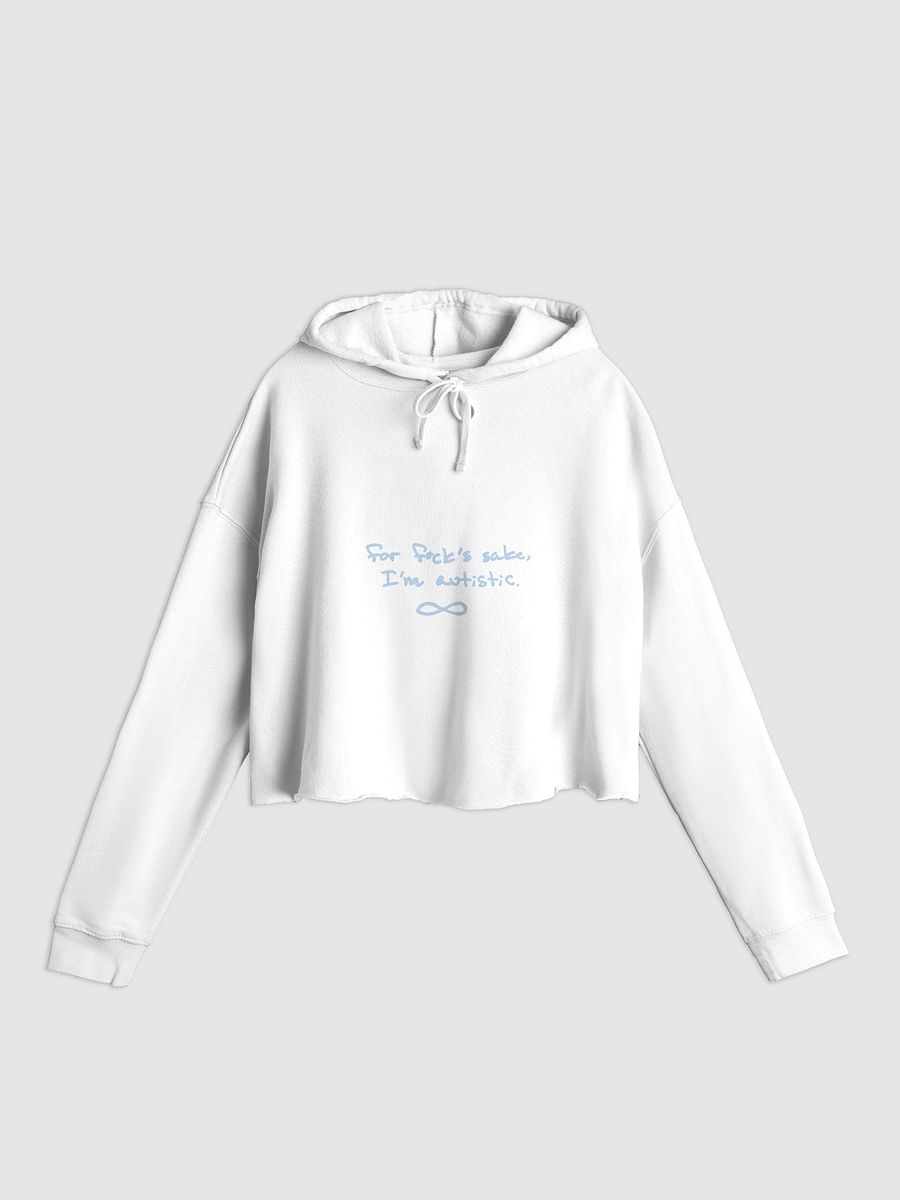 FFS, I'm autistic. (light-blue design) lightweight cropped hoodie product image (7)