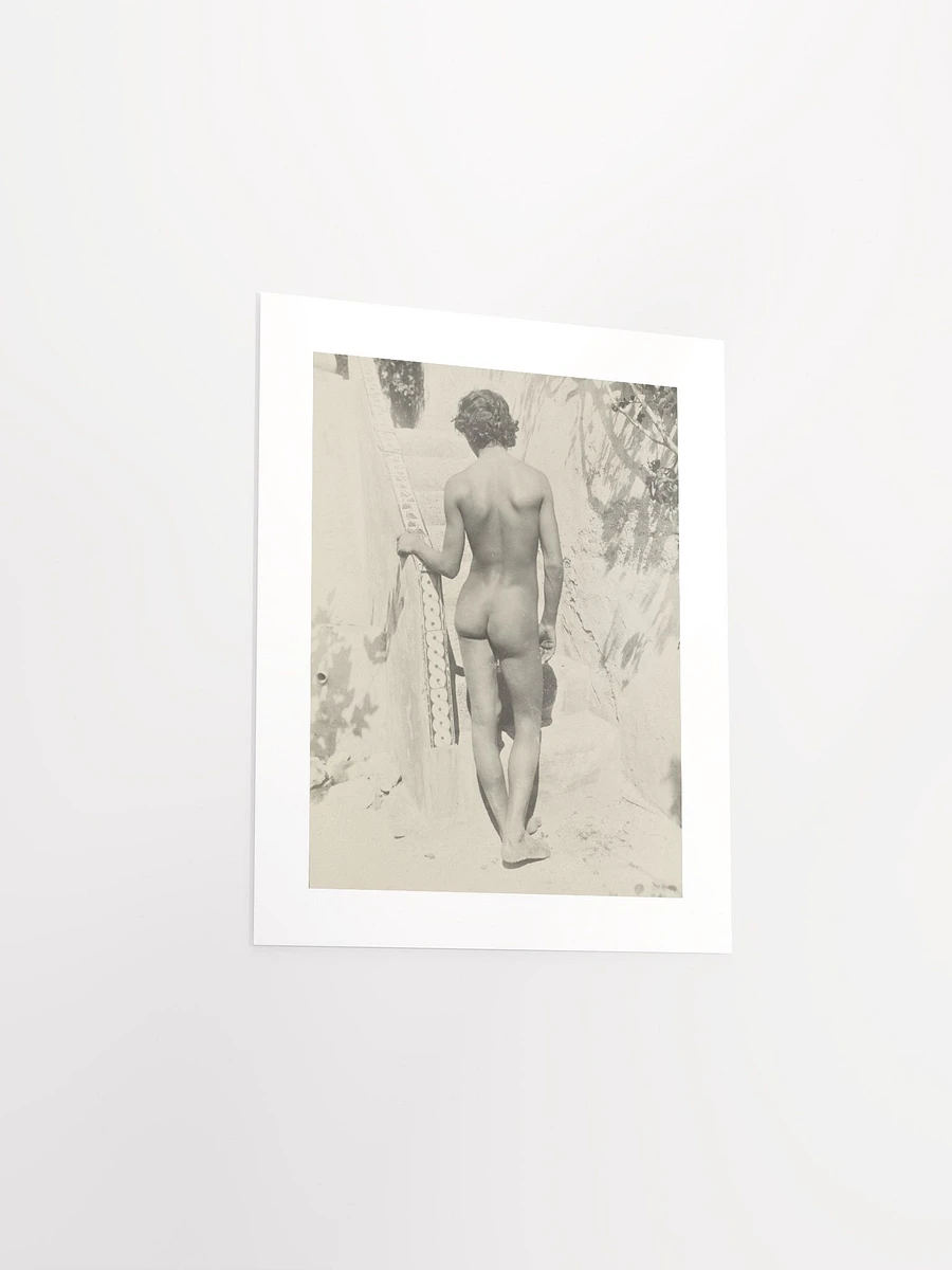 Nude Youth At Staircase By Wilhelm Von Gloeden (c. 1890) - Print product image (3)