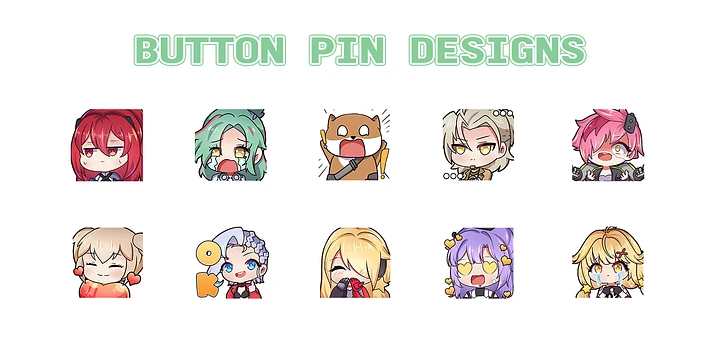 Button Pins 10x | Design 5 (Tower of Fantasy) product image (1)