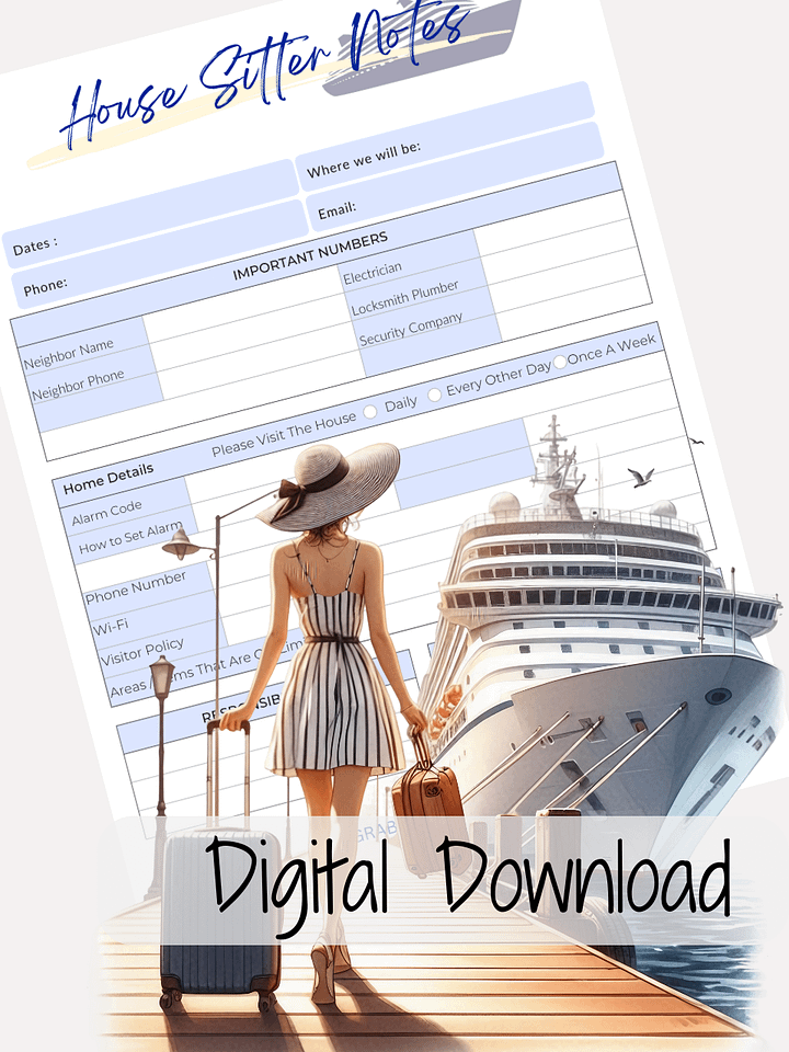 House Sitter Notes – Keep Your Home in Good Hands! 🏡 product image (1)