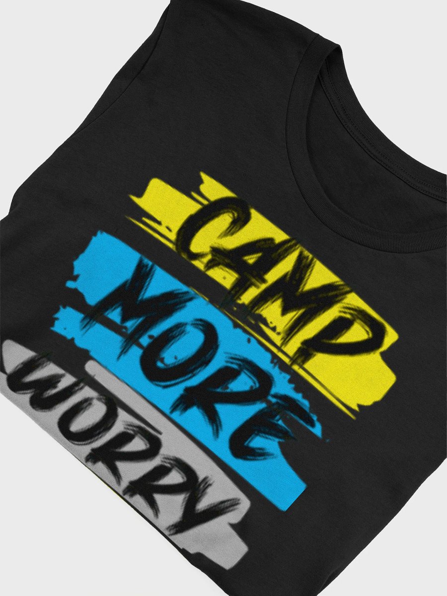 "Camp More Worry Less" Black T-Shirt Womans product image (5)
