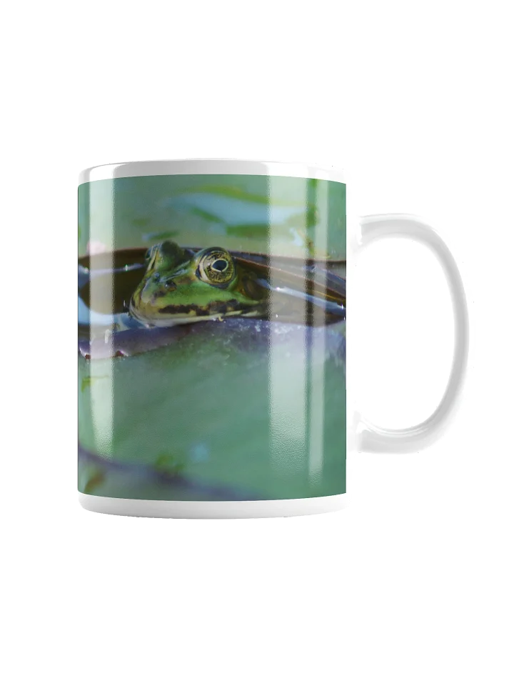 Keramiktasse weiß - Frosch unter Seerosenblatt product image (2)