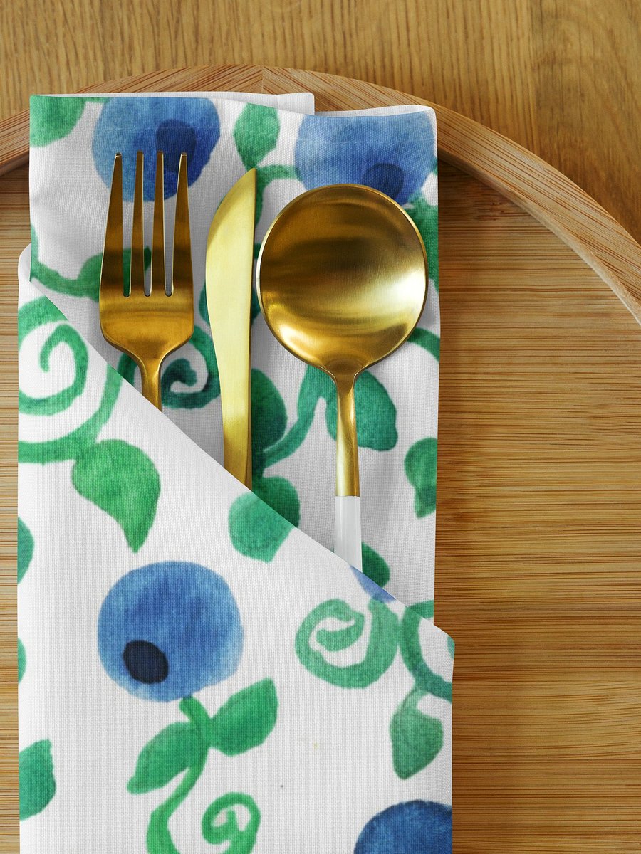 Blueberries Cloth Napkin Set product image (1)