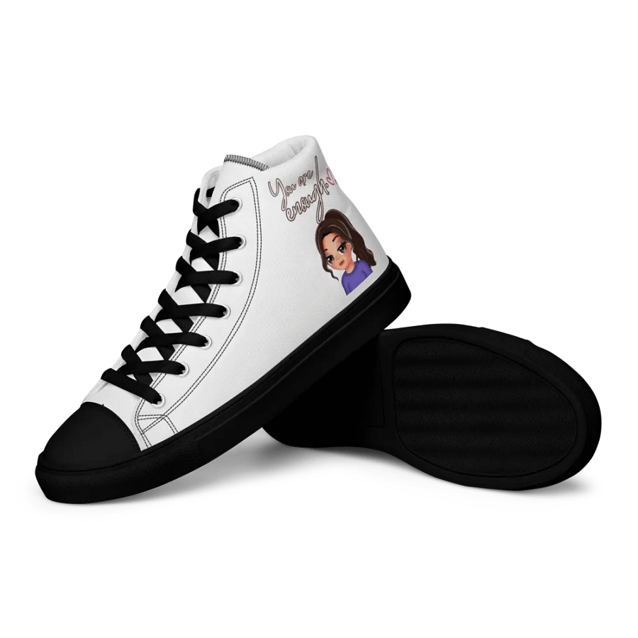 You Are Enough - Women's High Top Canvas Shoes product image (10)