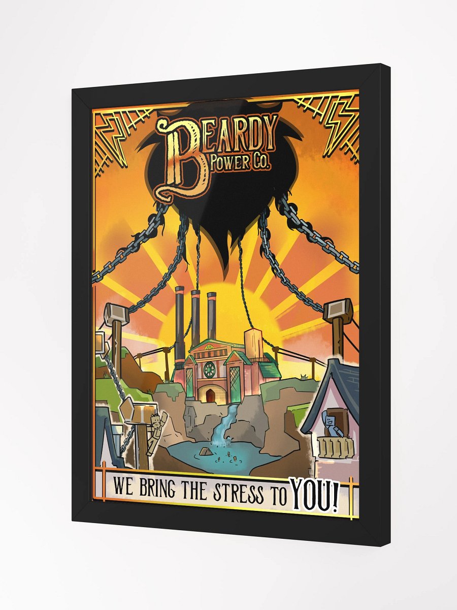 'We bring the stress to YOU' framed print (Orange) product image (3)