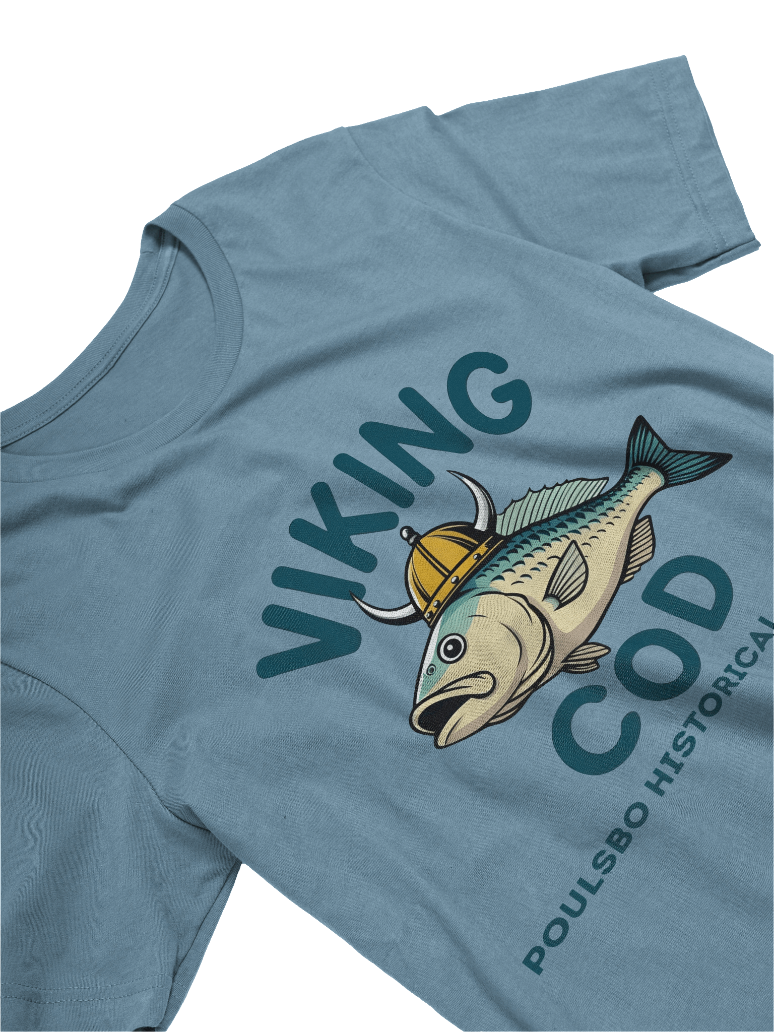 Viking Cod Horned Helmet T-Shirt product image (3)