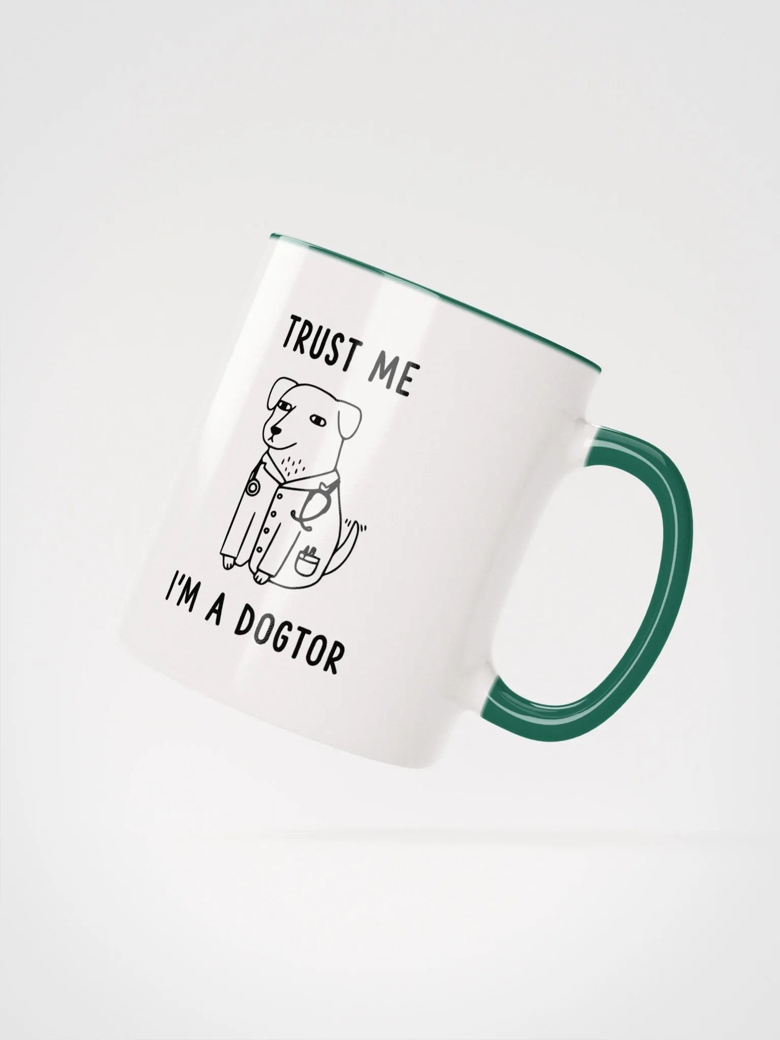 "I'm a Dogtor" Ceramic Mug with color inside product image (3)