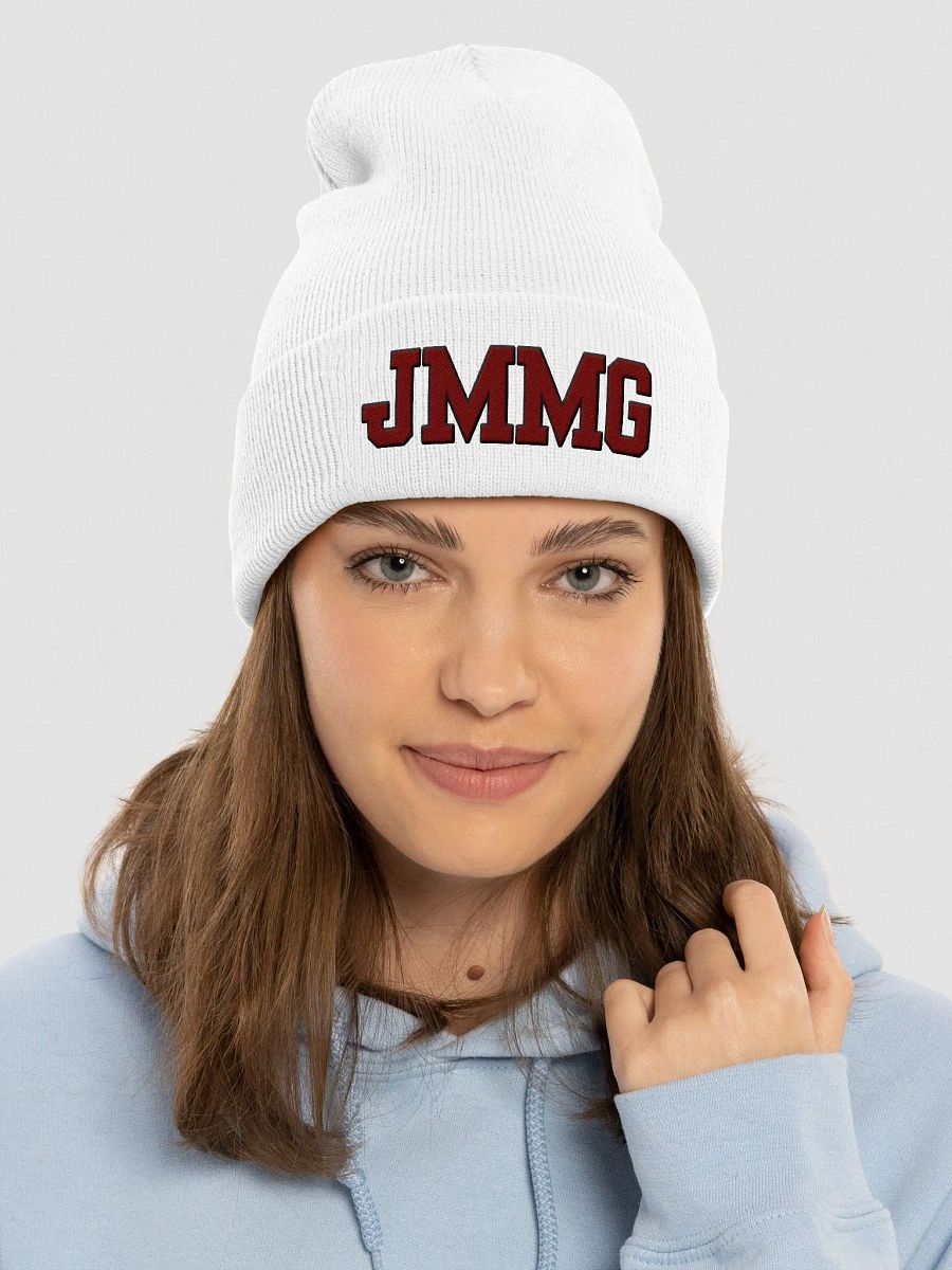 JMMG Bold Red Beanie (white) product image (3)