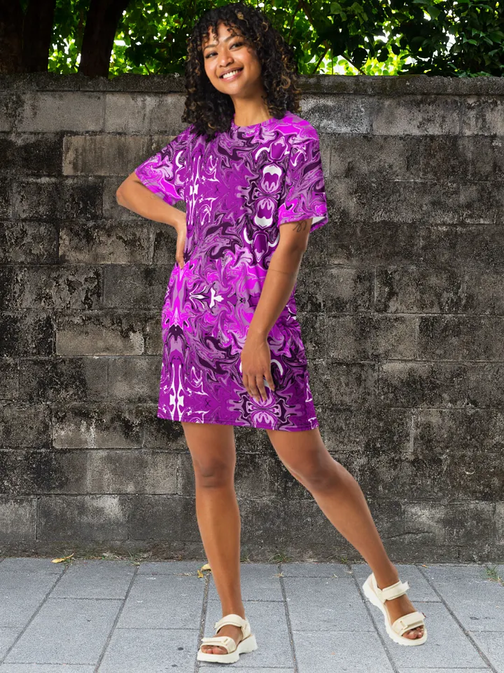 Pink Swirl T-Shirt Dress product image (1)