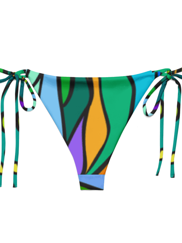 Vibrant Mosaic Recycled Bikini Bottom - Wave at Sunset product image (2)
